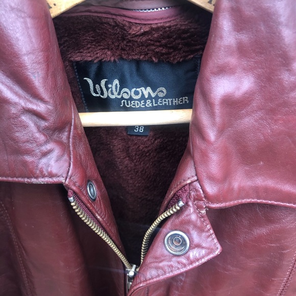 FLASH SALE! VTG 70s Wilson’s red leather jacket zip out lining &inside pockets! - Picture 2 of 6